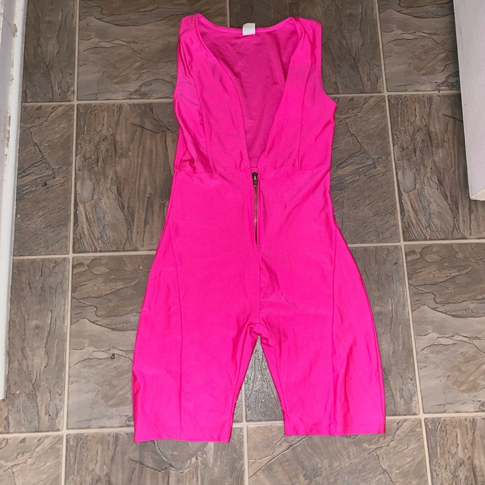 Hot pink jumpsuit